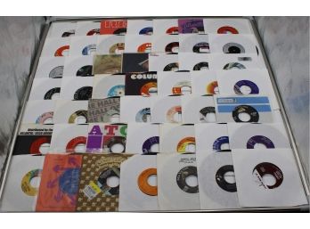 VINYL RECORDS 45RPM MISCELLANEOUS BOX LOT (ARETHA FRANKLIN, JOHNNY CASH)