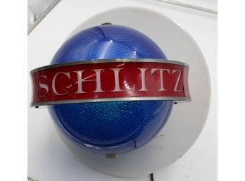 SCHLITZ LIGHT UP ROTATING GLOBE VINTAGE BEER SIGN