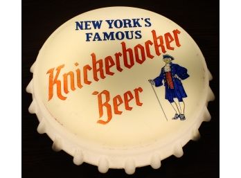 KNICKERBOCKER BEER CAP LIGHT UP VINTAGE BEER SIGN