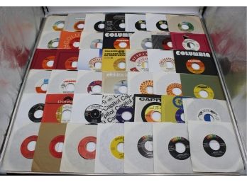 VINYL RECORDS 45RPM MISCELLANEOUS RECORDS BOX LOT (BOB DYLAN, FABIAN, THE EAGLES)