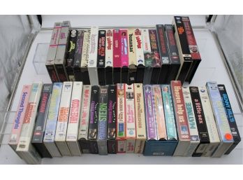 (38) COMEDY MOVIES VHS BOX LOT (SWISS FAMILY ROBINSON, HOWARD STERN)