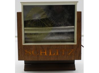 SCHLITZ FIREWORKS LIGHT UP BEER SIGN