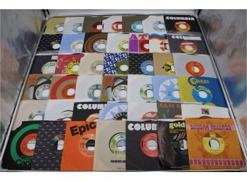 VINYL RECORDS 45RPM MISCELLANEOUS RECORDS BOX LOT (DAVID BOWIE, OLIVIA NEWTON JOHN, BILLY JOEL)