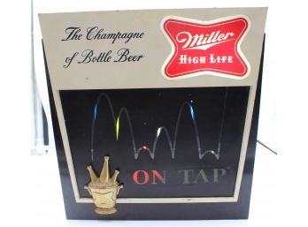 MILLER HIGH LIFE BOUNCING BALL LIGHT VINTAGE BEER SIGN