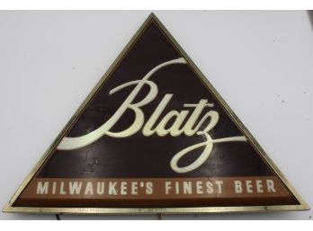 VINTAGE BLATZ TRIANGLE VINTAGE BEER LIGHT UP SIGN