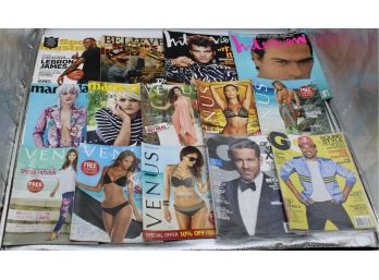 POP CULTURE, FASHION, SPORTS MAGAZINES BOX LOT