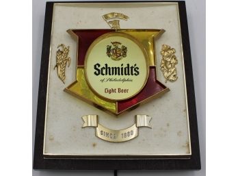 SCHMIDTS INSTITUTIONAL VINTAGE BEER SIGN