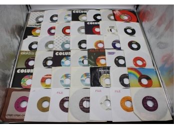 VINYL RECORDS 45RPM MISCELLANEOUS RECORDS BOX LOT (dAVID BOWIE, ELTON JOHN, STEVIE WONDER)