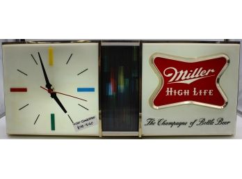 1967 MILLER HIGH LIFE CLOCK AND DISCO LIGHT UP VINTAGE BEER SIGN