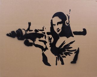 British Street Art:  Mona Lisa Bazooka