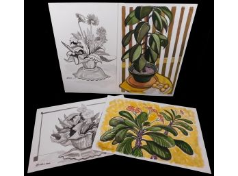 Howard Besnia: Four Floral Still Lifes