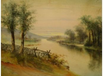 Walter Simmons Hunt: Landscape With River