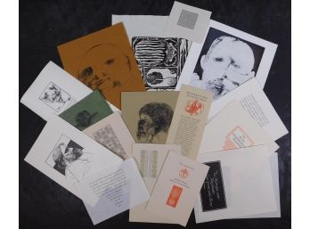 Leonard Baskin: Assortment Of Printing Proofs.