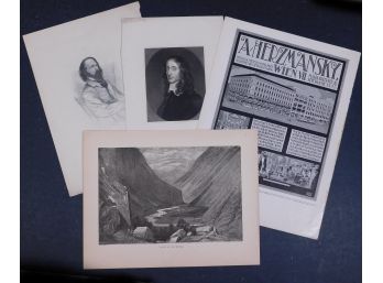 Assortment Of Antique Etchings And Engravings