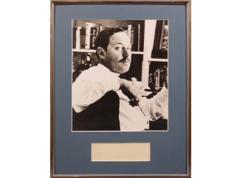 Tennessee Williams: Autographed Photo