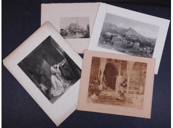 Assortment Of Antique Etchings And Engravings