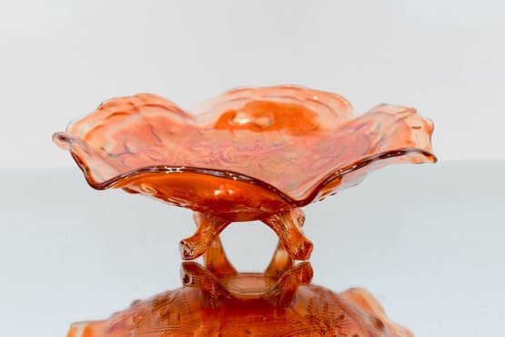 8.5' Marigold Depression Glass Footed Bowl
