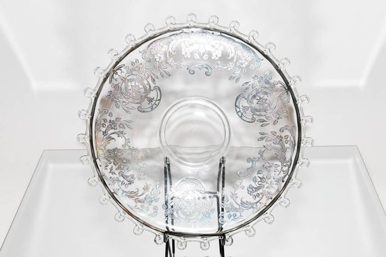14' Heisey Lariat With Silver Overlay Serving Plate