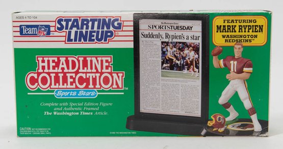 1992 Starting Lineup Mark Rypien The Washington Times Article New In Box