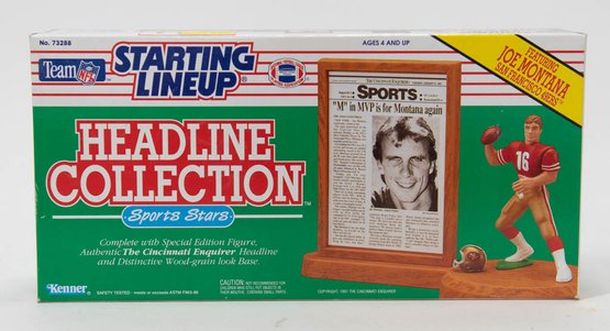 1991 Starting Lineup Joe Montana The Cincinnati Enquirer Headline New In Box