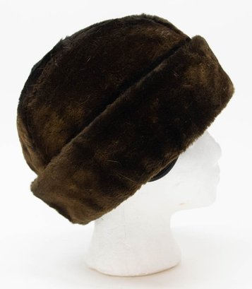 Brown Mink Fur Skulls Hat