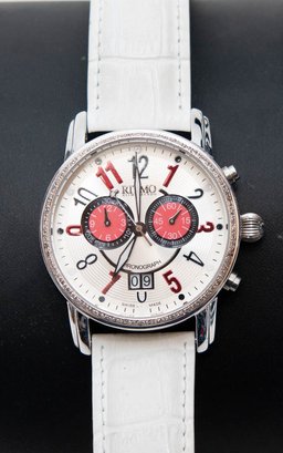 Ritmo Vera Pelle Chronograph White Divina Watch