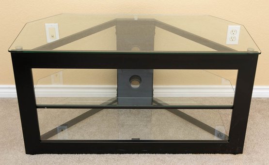 Metal And Glass Entertainment Center