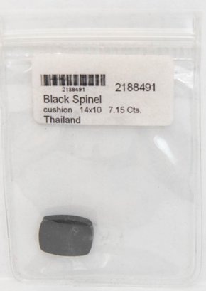 Black Spinel Cushion 14x10  7.15 Cts. Thailand Loose Gemstone