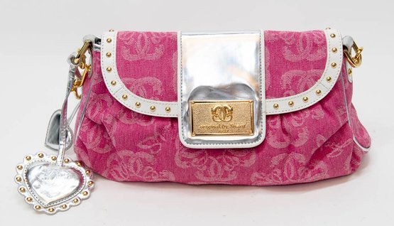 Original By Sharif 1827 Pink And Silver Heart Purse