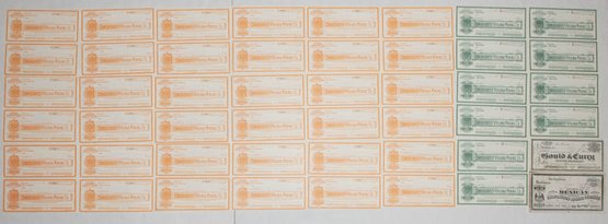 Large Lot Of Consolidated Virginia And Mexican Mining Company Bonds 49 Total