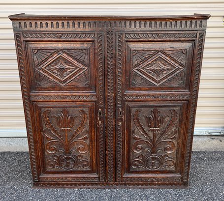 Late 1800s Renascence Style Antique Cabinet (the Top To The Secretary Desk)