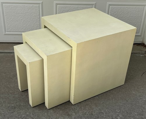 Wrapped Stackable Side Tables Mid Century Design