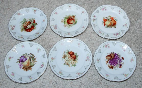 7.5' Zeh Scherzer & Co. Royal Fruit Plates Bavaria New York