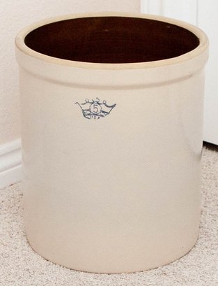 Roseville Pottery With Crown #5 Gallon Stoneware Crock USA