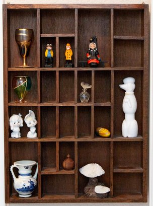 Wall Knick Knack Shelf  With Miniatures