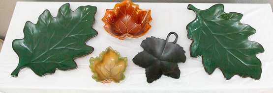 Leaf Design Entertaining Plates And Bowls