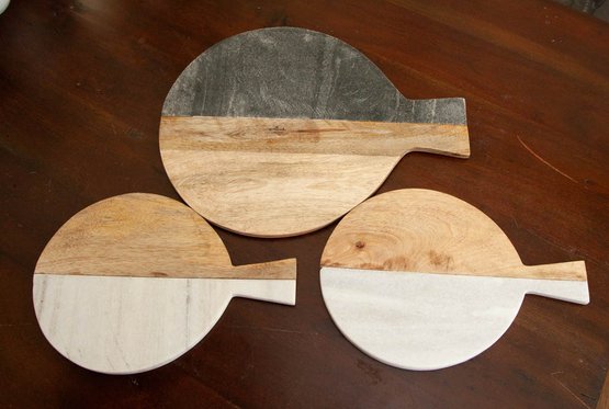 Wood And Slate Fish Design Serving Boards