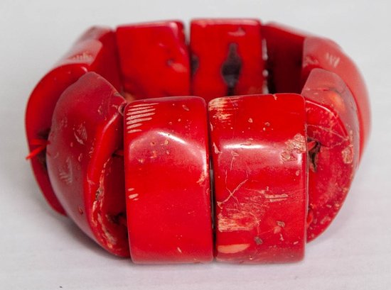 Red Coral Stretchable Bracelet
