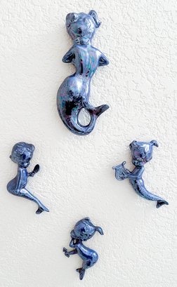 Vintage Mythical Mermaid Wall Plaques