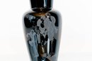 10.75' Fenton Black Sand Carved Sophisticated Lady Vase #1