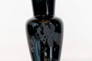 10.75' Fenton Black Sand Carved Sophisticated Lady Vase #2