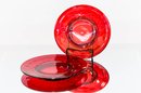 8' Fenton Ruby Red Amberina Diamond Optic Plates