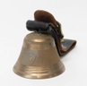 Early 1900s Swiss Brass Cow Bell With Leather Strap
