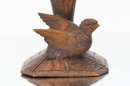 4.5' Hand Carved Wood Bird In The Tall Grass