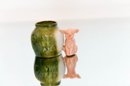 2.25' Anthro Pink Pig German Boston Baked Beans Porcelain Figurine