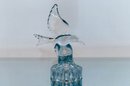 10' Cambridge Glass Clear Seagull Flower Frog
