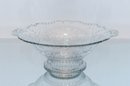 10' Cambridge Glass Diane Clear Handled Bowl