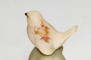Fenton Cameo Satin Hand Painted And Signed Song Bird With Chocolate Roses