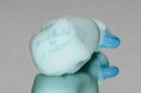 Fenton Blue Custard Hand Painted And Signed Duckling With Blue Roses