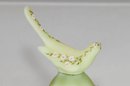 Fenton Yellow Custard Hand Painted And Signed Happiness Bird With White And Pink Daisies